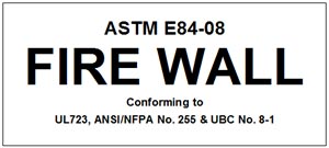 ASTM E-84-08 Fire Wall